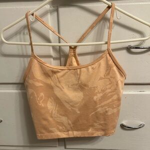 Peach Tie-Dye Crop Top Offline